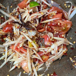 ตำปูปลาร้า (ปูจืด)