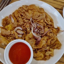 ไข่เจียวหมูสับ กับข้าว