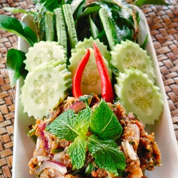 ลาบเหนียวกุ้งสด