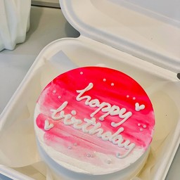 Happy birthday pink minibox cake