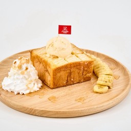 บานาน่าฮันนี่โทสต์(กล้วย+ไอศครีม วนิลลา)