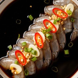 โปรลด10%  กุ้งดองซีอิ้วญี่ปุ่น9-10 ตัว แถม ข้าวญี่ปุ่น