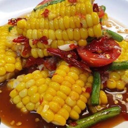 ตำข้าวโพดปลาร้า (ใส่ถั่วลิสง)