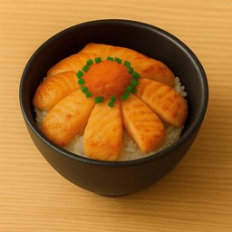 ข้าวหน้า แซลมอนเบิร์นไฟ