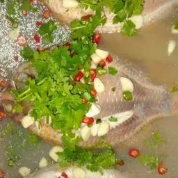 ปลาทับทิมนึ่งมะนาว