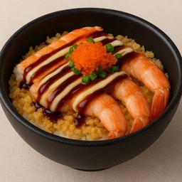 ข้าวหน้า กุ้งภูเขาไฟ