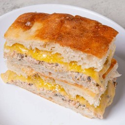Grilled Sourdough Tuna & Smoked Cheddar Melt