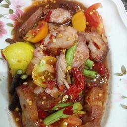 ตำคอหมูย่าง