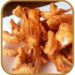 ครีบท้องปลาแซลมอนทอด