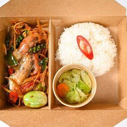 ข้าวหน้าผัดฉ่ากุ้ง