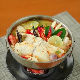 ต้มยำปลากะพงน้ำใส "Tom Yum Fish (Clear Soup ) "