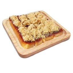 ขนมปังปิ้ง - ไก่หยองพริกเผา