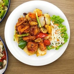 กุ้งแชบ๊วยผัดเม็ดมะม่วงหิมพานต์