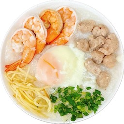 โจ๊กกุ้งหมูไข่ลวก