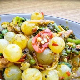 ไข่ปลาเรียวเซียวผัดฉ่า