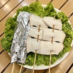 烤蘑菇，เห็ดย่างหม่าล่า