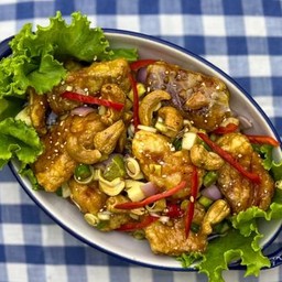 เนื้อปลากะพงลุยสวนสมุนไพร.