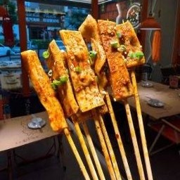 烤黄喉 หลอดลมวัวย่าง