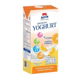 ไทย-เดนมาร์ค มิลค์แลนด์ โยเกิร์ตพร้อมดื่ม ยูเอชที ส้ม ขนาด 180 ml