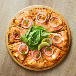 พิซซ่าสโมคแซลมอนครีมชีส