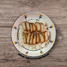 ข้าวหมูสามชั้นทอดน้ำปลา LM