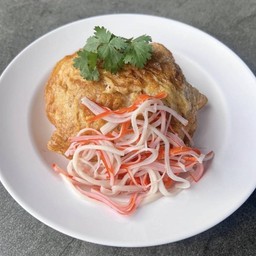 ข้าวไข่เจียว+ปูอัด