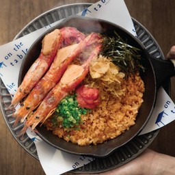 ข้าวอบเมนไตโกะกุ้งย่าง