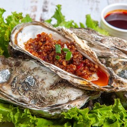 烤生蚝，เปลือกหอยนางรมย่างกระเทียมวุ้นเส้น