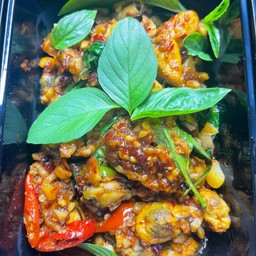 หอยแมลงภู่ผัดพริกเผาสไตล์ไทย