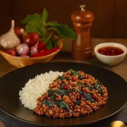 กะเพรา หมูสับพรีเมี่ยม