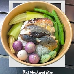 ข้าวคลุกน้ำพริกปลาทู,กุ้งเผา