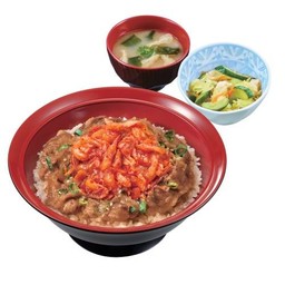 ข้าวหน้าเนื้อย่างกิมจิ และชุดสุดคุ้ม