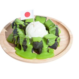 โทสต์โชคุงปัง ชาโคล รสใบเตย +ไอศครีม