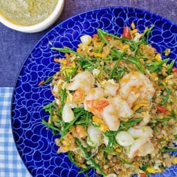 วุ้นเส้นผัดชะอมกุ้ง