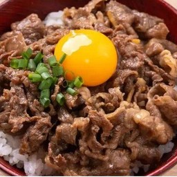 ข้าวหน้าเนื้อย่างซอสเทอริยากิ + ไข่ดอง