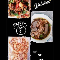 [เซตสุดฮิต] กระเพราเนื้อเปื่อย + เกาเหลาเนื้อเปื่อย + ขนมเล็บมือนาง