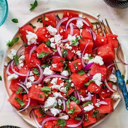 Watermelon feta cheese