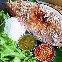 ชุดเมี่ยงปลาทับทิมเผา