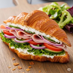 Chicken ham cream cheese croissant