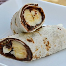 Nutella banana paratha roll