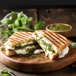 Pesto cheese panini