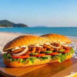 Chicken shawamar baguette sandwiches