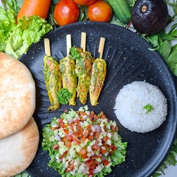 Chicken pesto skewers set