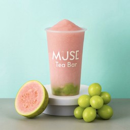 Pink Guava Grape Tea (ปั่น, ไม่ชีส)