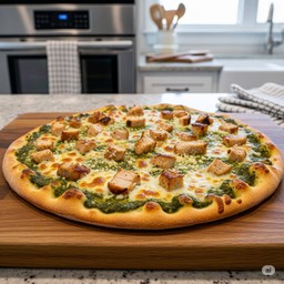 Chicken pesto pizza