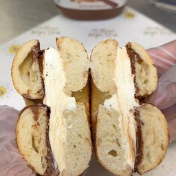 Cream cheese Nutella bagel