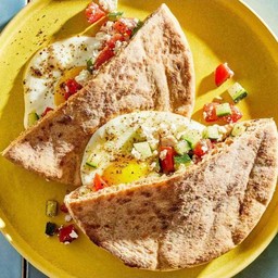 Greek fried egg pita sandwiches