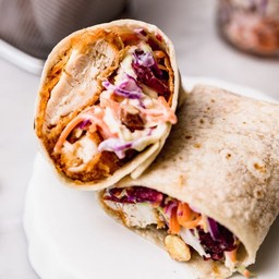 Crispy chicken  coleslaw wrap
