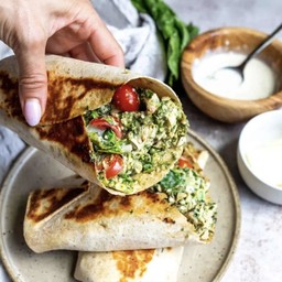 Chicken pesto wrap