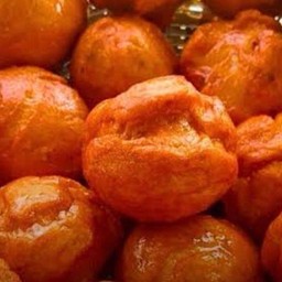 ลูกชิ้นปลาระเบิด (กลมแดง) ทอด